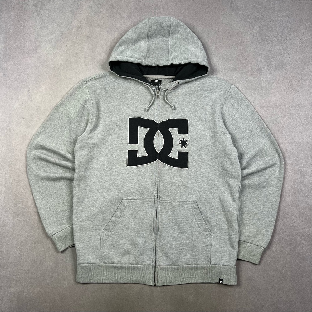 DC Two-Tone Grey and Black Zip Hoodie